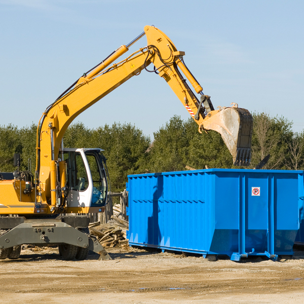 what size residential dumpster rentals are available in Wilcoe West Virginia